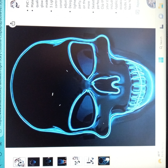 Halloween The Purge Mask Light Up Scary Kiss ME Mask EL Wire LED Mask - Picture 7 of 7